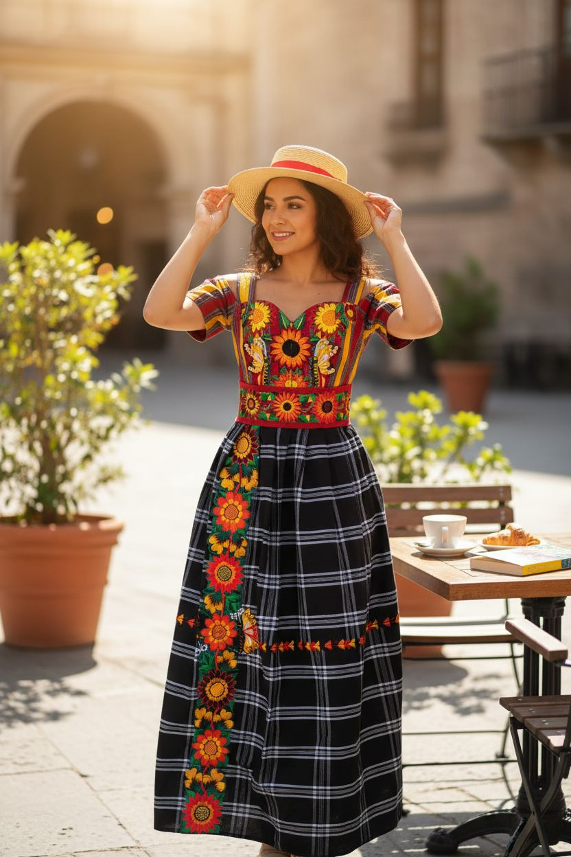 VESTIDO LARGO DE GIRASOLES