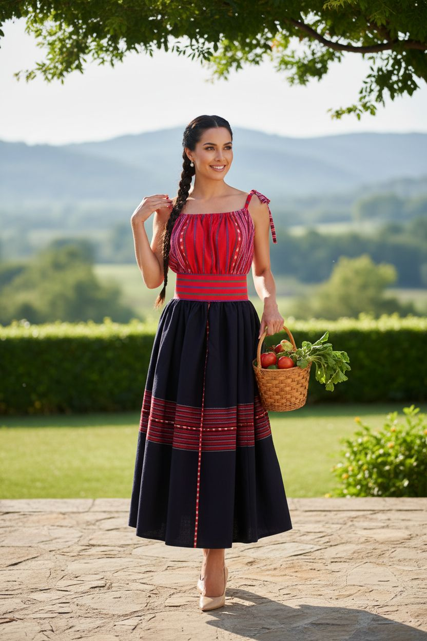 VESTIDO LARGO DE SAN ANTONIO PALOPO UNITALLA