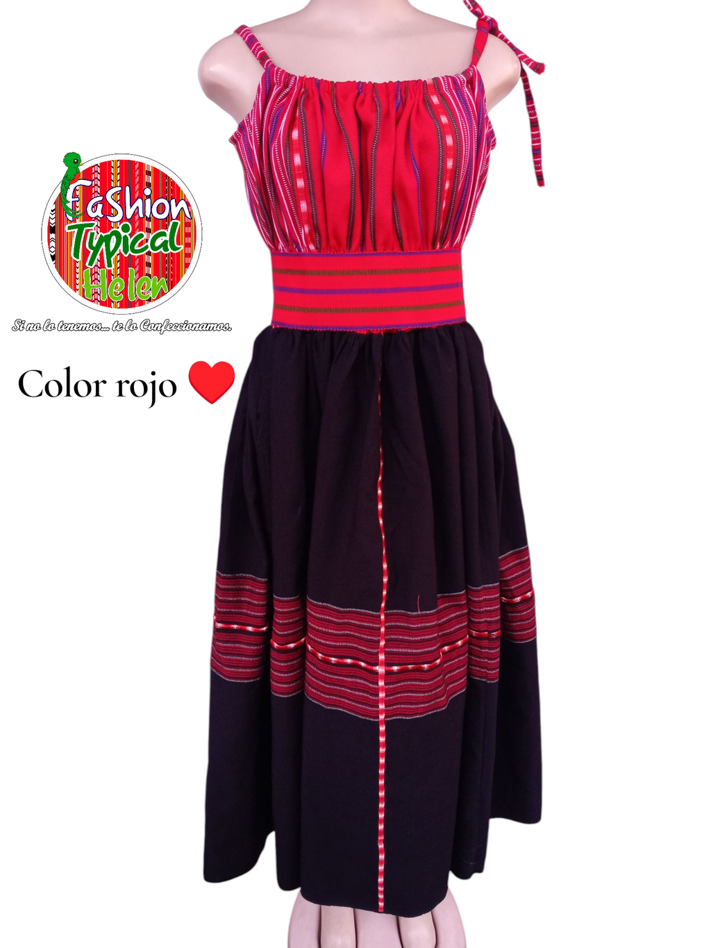 VESTIDO LARGO DE SAN ANTONIO PALOPO UNITALLA
