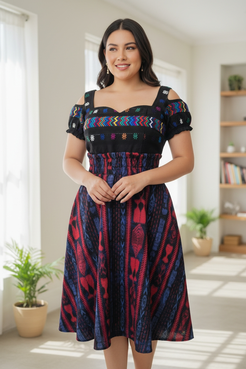 DUO con blusa tejido a mano