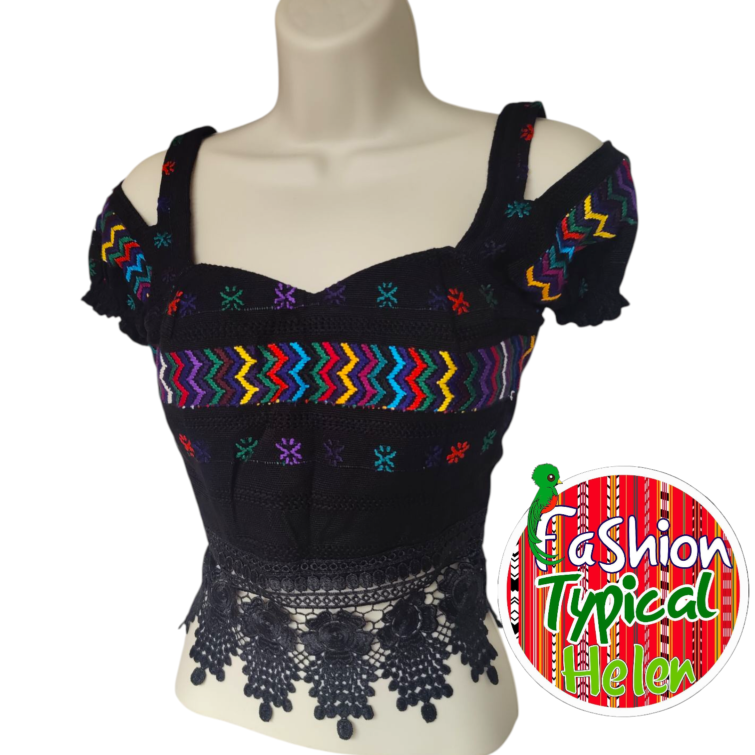 BLUSA TEJIDO Y BORDADO