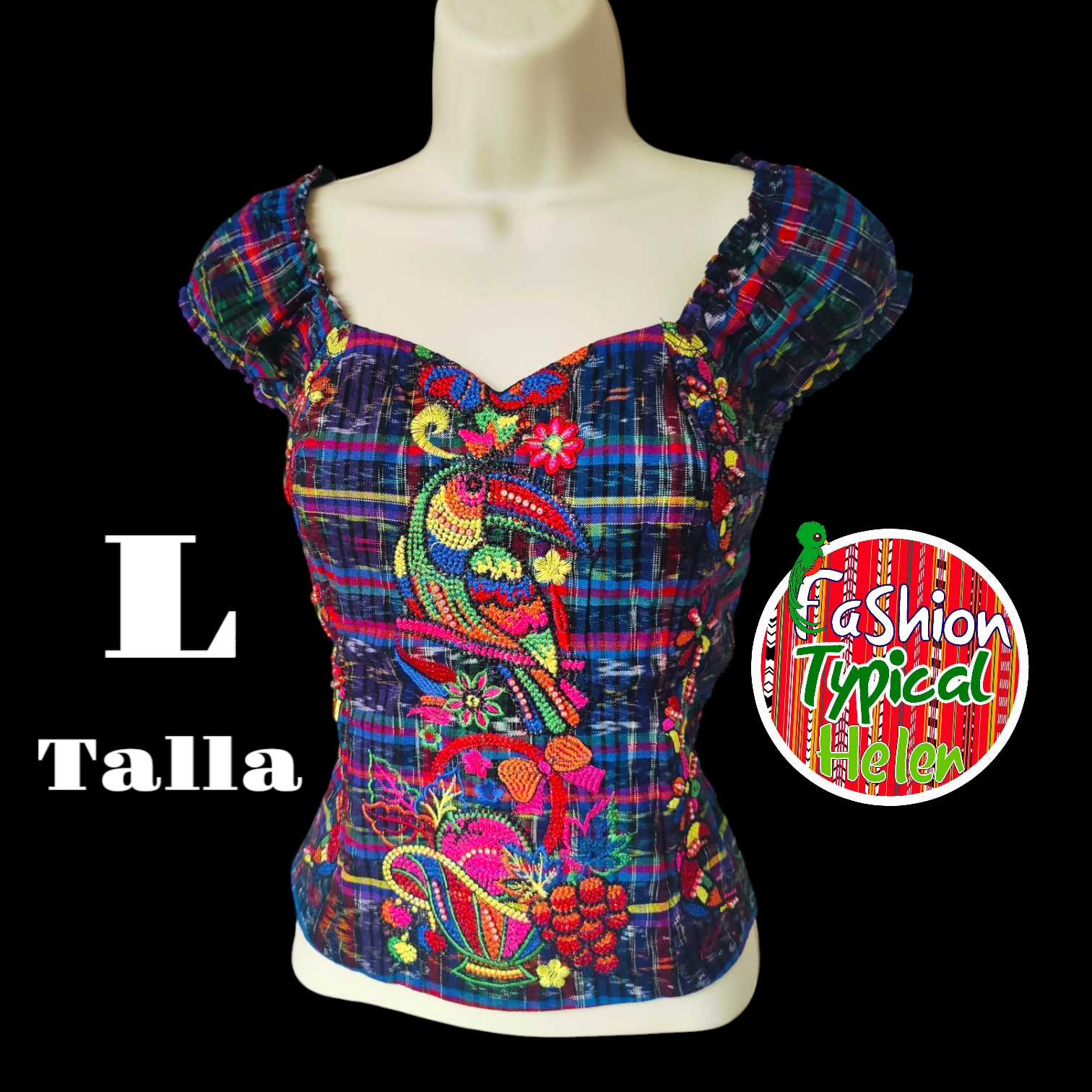 BLUSA TEJIDO Y BORDADO