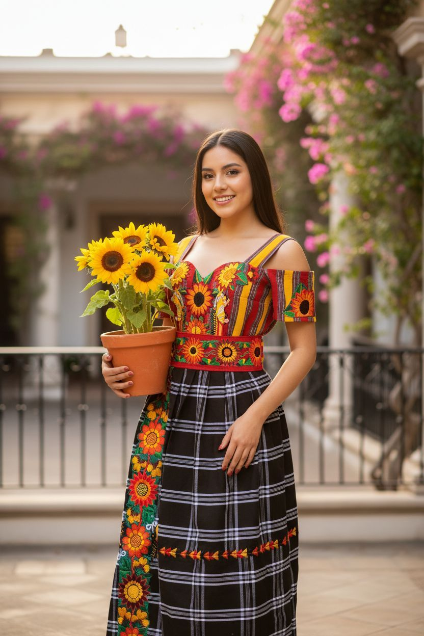 VESTIDO LARGO DE GIRASOLES