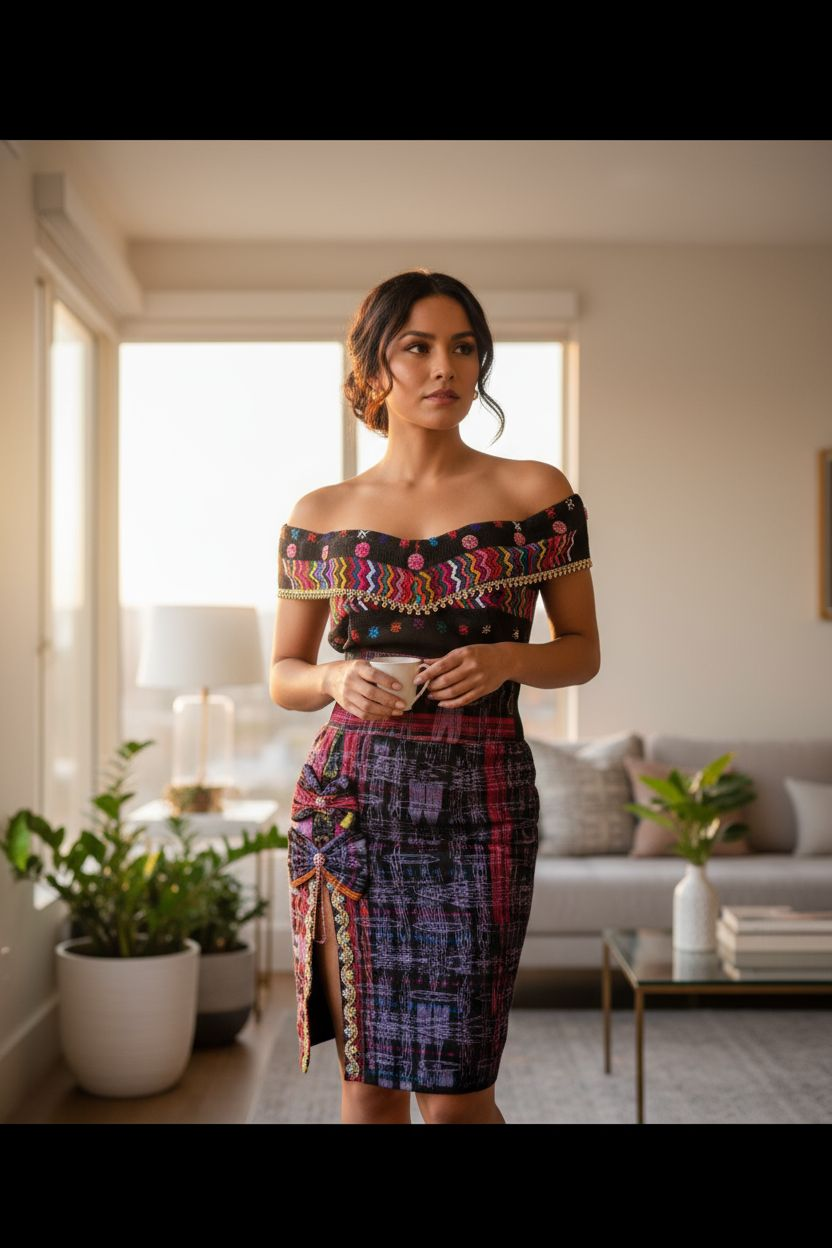 DUO FALDA CORTA Y BLUSA HOMBRO CAIDO