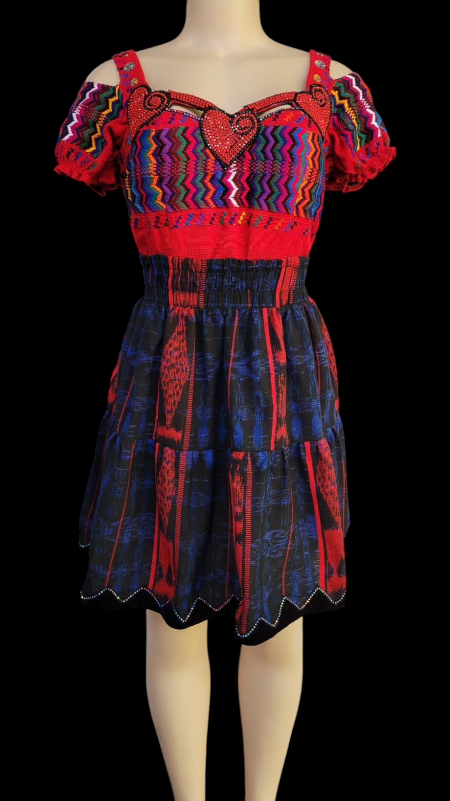 DUO, FALDA Y BLUSA DE GUIPIL ECHO A MANO