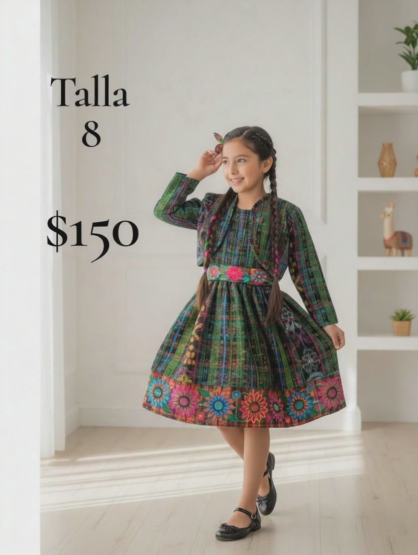 VESTIDOS DE GIRASOLES TALLA 8 años