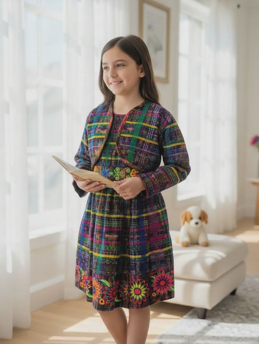 VESTIDOS DE GIRASOLES TALLA 8 años