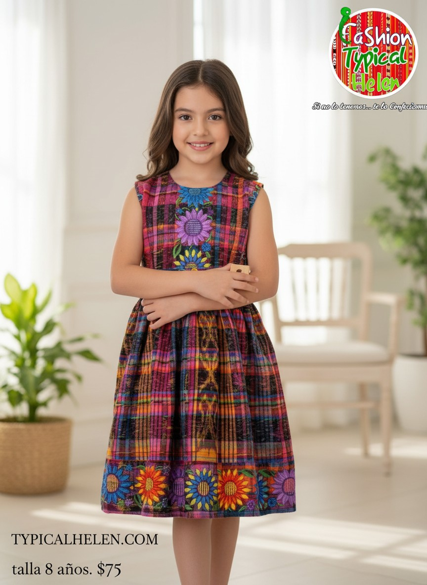 VESTIDOS DE GIRASOLES TALLA 8 años