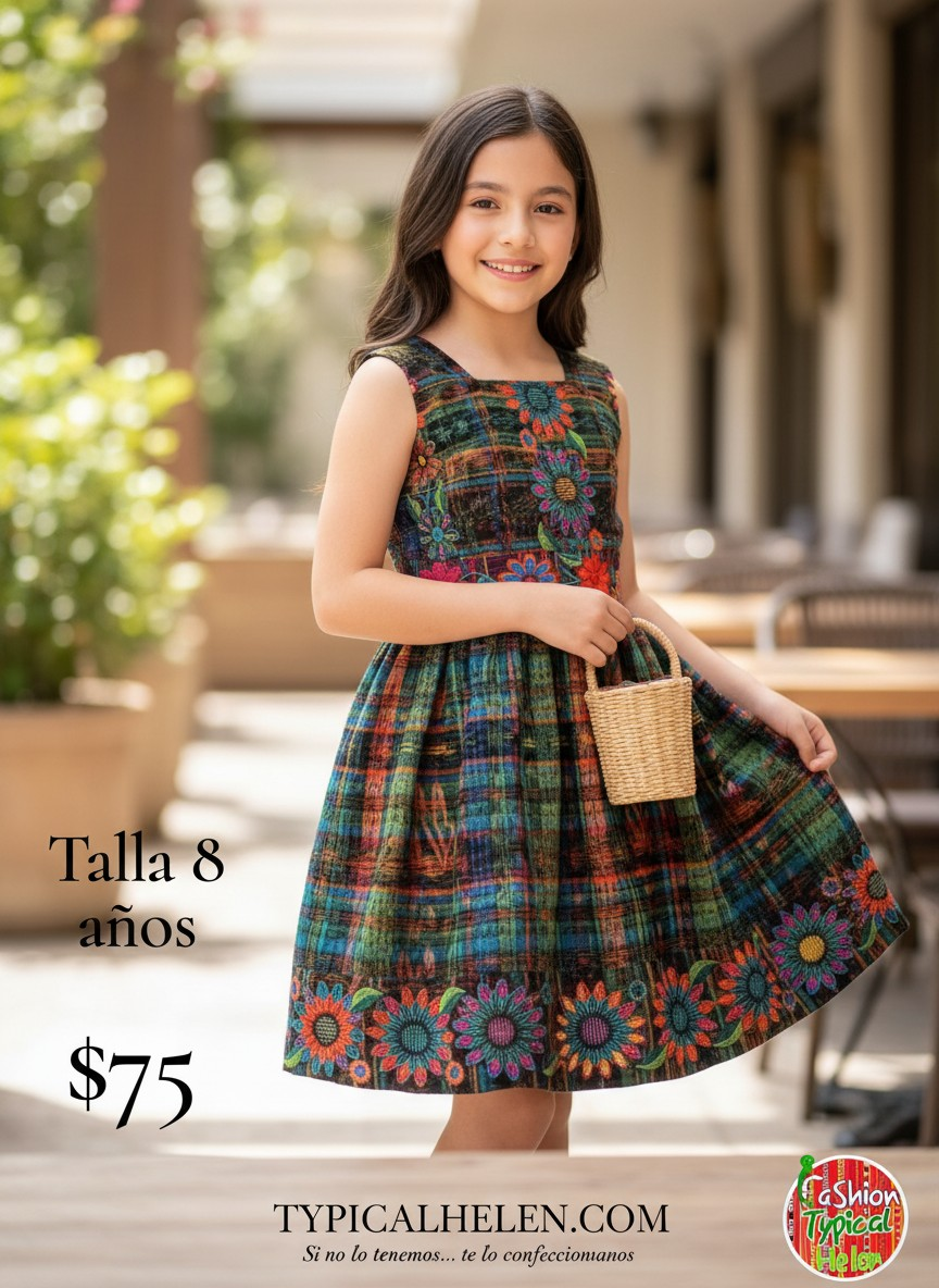 VESTIDOS DE GIRASOLES TALLA 8 años