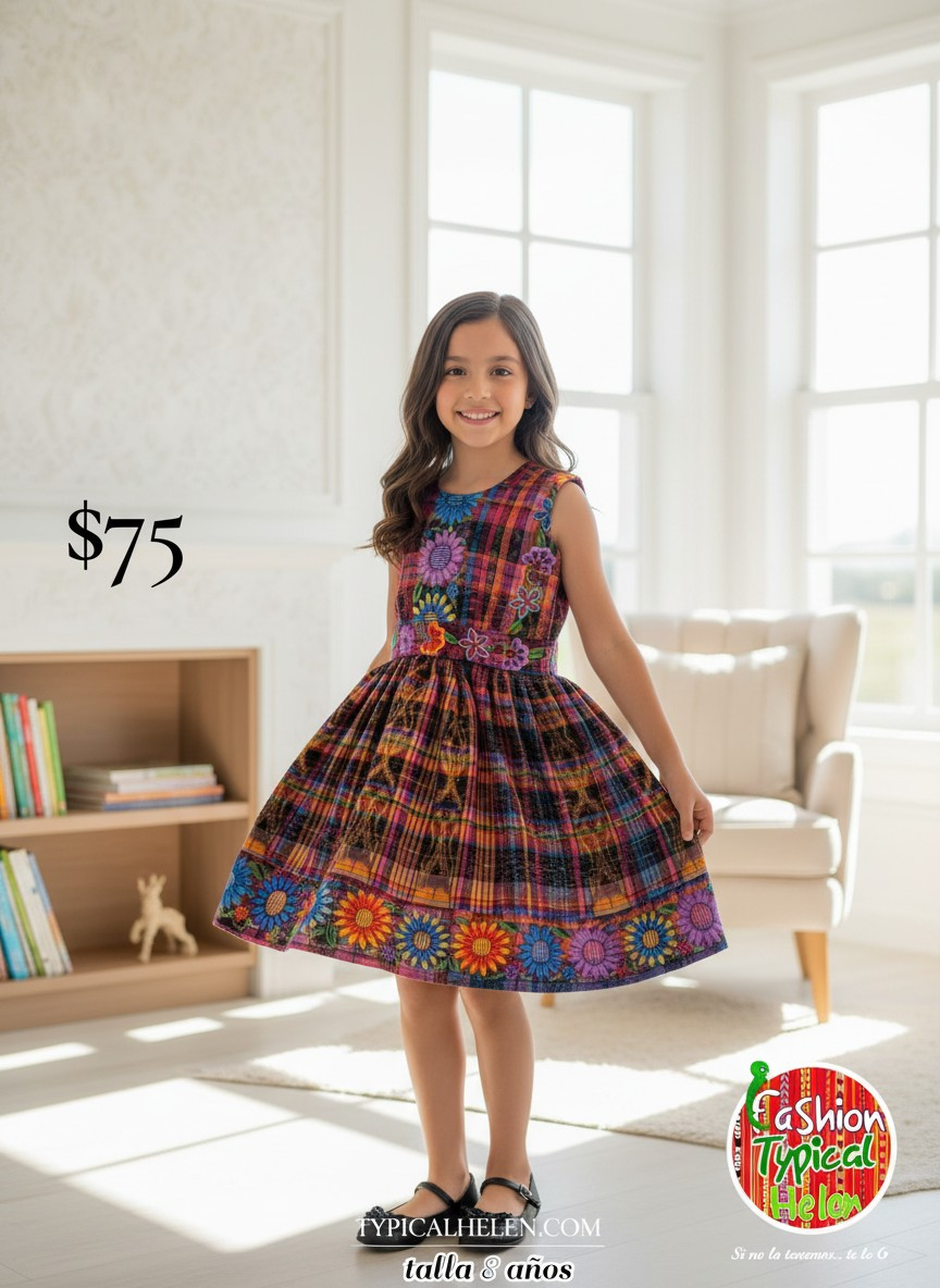 VESTIDOS DE GIRASOLES TALLA 8 años