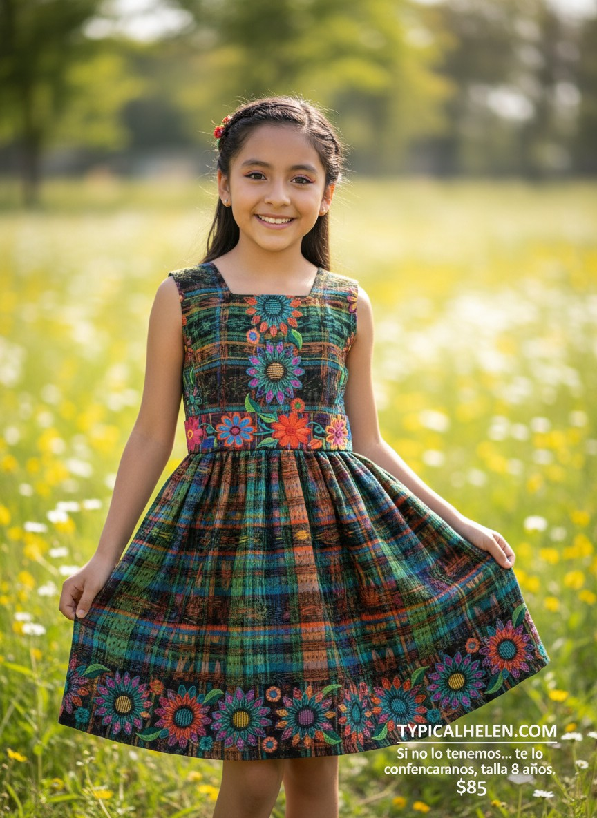 VESTIDOS DE GIRASOLES TALLA 8 años